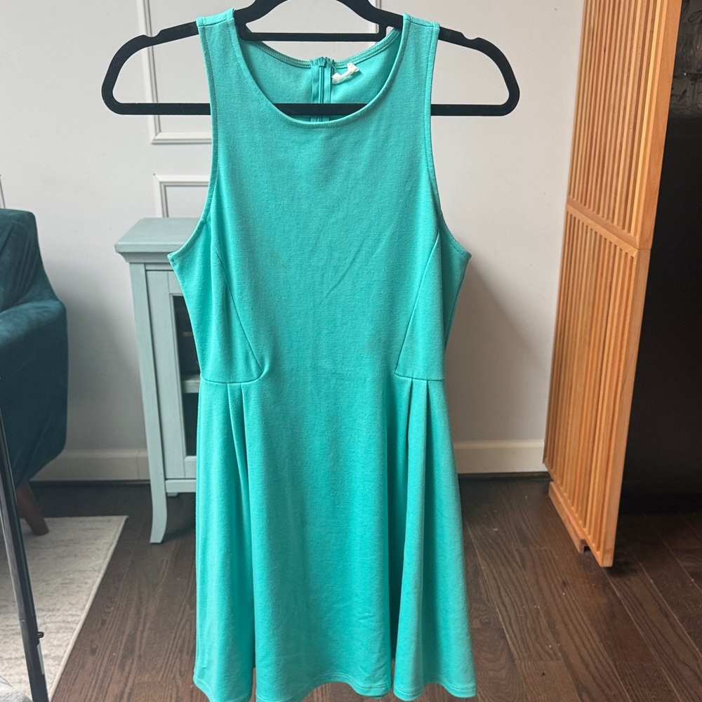 Lush Vibrant Teal Mini Dress
